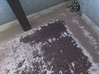 千葉市中央区 屋根塗装 外壁塗装　点検　ベランダにもコケ発生