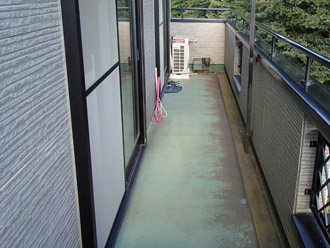 千葉市中央区　屋根塗装　外壁塗装　ベランダ防水　洗浄前