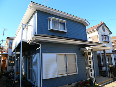 千葉市稲毛区　棟板金交換　屋根塗装　外壁塗装　塗装後のお住まい