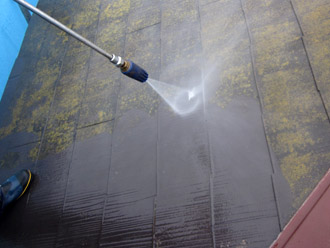 千葉市稲毛区　棟板金交換　屋根塗装　外壁塗装　屋根の高圧洗浄