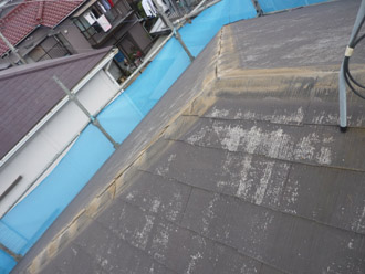 千葉市稲毛区　棟板金交換　屋根塗装　外壁塗装　貫板の撤去