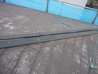 千葉市稲毛区　棟板金交換　屋根塗装　外壁塗装　樹脂製の貫板の設置