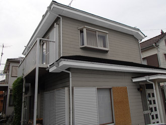 千葉市稲毛区　棟板金交換　屋根塗装　外壁塗装　カラーシミュレーション