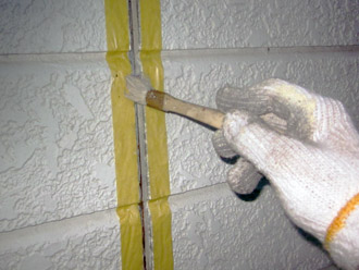 千葉市稲毛区　棟板金交換　屋根塗装　外壁塗装　目地の補修　下処理