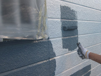 千葉市稲毛区　棟板金交換　屋根塗装　外壁塗装　中塗り