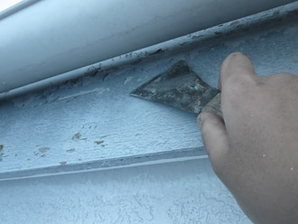 千葉市稲毛区　棟板金交換　屋根塗装　外壁塗装　細部の塗装　破風板