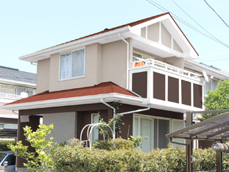 千葉県千葉市緑区　屋根塗装　外壁塗装　ベランダ防水　細部塗装　カラーシミュレーション