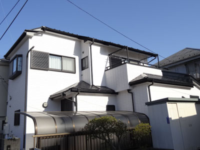 埼玉県　富士見市　屋根塗装　外壁塗装　バルコニー防水　外壁塗装工事完了