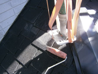 埼玉県　富士見市　屋根塗装　外壁塗装　バルコニー防水　足場の移動