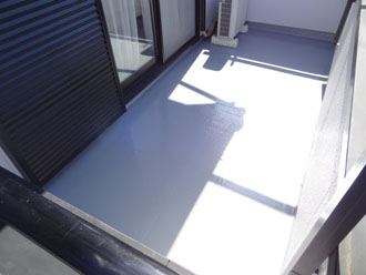 埼玉県　富士見市　屋根塗装　外壁塗装　バルコニー防水　自社検査　トップコート塗布後