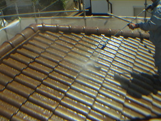 神奈川県三浦市　屋根塗装　外壁塗装　高圧洗浄　屋根の洗浄