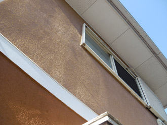 神奈川県三浦市　屋根塗装　外壁塗装　点検　2階の外壁材のムラ