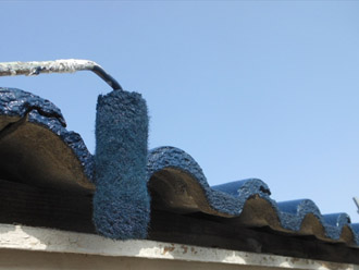 神奈川県三浦市　屋根塗装　外壁塗装　屋根塗装　瓦の端もキッチリ塗装