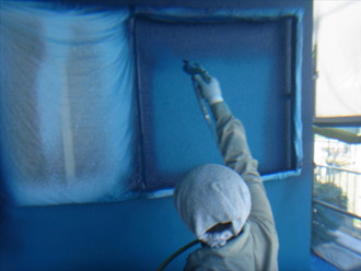 神奈川県三浦市　屋根塗装　外壁塗装　上塗り