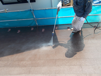 川崎市中原区　屋根塗装　外壁塗装　バルコニー防水　高圧洗浄