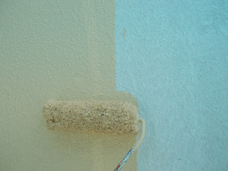 川崎市中原区　屋根塗装　外壁塗装　バルコニー防水　外壁中塗り