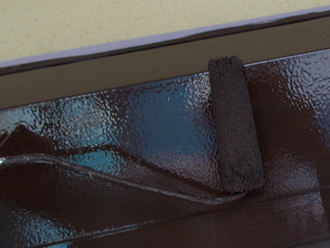 川崎市中原区　屋根塗装　外壁塗装　バルコニー防水　その他の塗装　シャッターを格納する部分上塗り