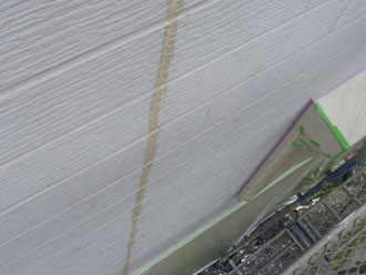 横浜市　棟板金交換 屋根塗装  外壁塗装  外壁は調色して塗り替え　落葉除けネット設置　広葉樹