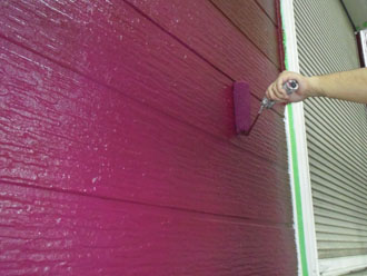 横浜市　棟板金交換 屋根塗装  外壁塗装  外壁は調色して塗り替え　落葉除けネット設置　調色