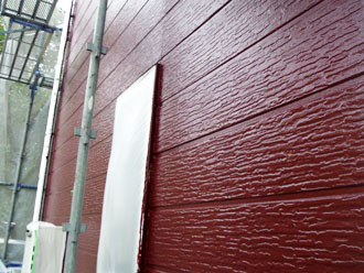 横浜市　棟板金交換 屋根塗装  外壁塗装  外壁は調色して塗り替え　落葉除けネット設置　調色2