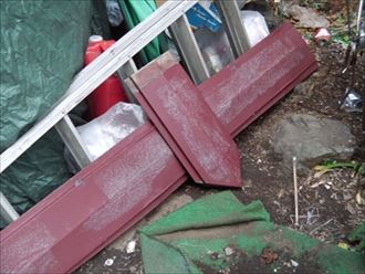 神奈川県　横浜市旭区　棟板金交換　南西の剣先なし