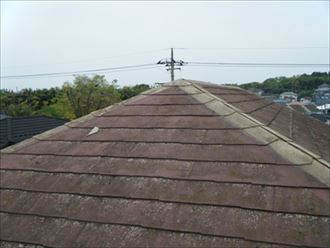 神奈川県　横浜市旭区　棟板金交換　板金撤去　清掃