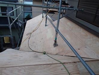 神奈川県　横浜市港南区 葺き替え コンパネを増し張り