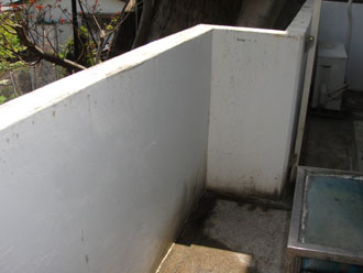 横浜市磯子区　細部塗装　擁壁塗装前