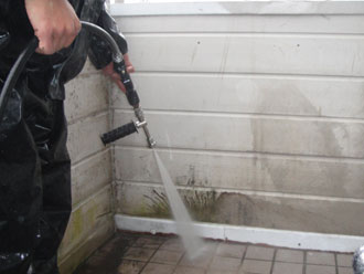 横浜市磯子区　高圧洗浄　外壁洗浄