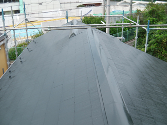 屋根塗装工事　屋根塗装　完工