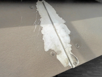 屋根塗装工事　破風板塗装工事　ケレン