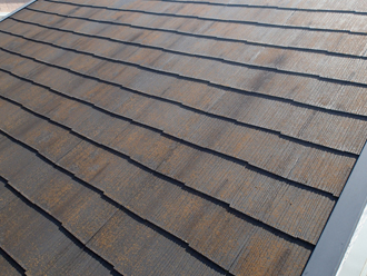 横浜市神奈川区　屋根塗装　外壁塗装　ベランダ防水　点検　屋根　苔　全体　色褪せ