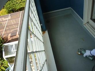 横浜市金沢区　ベランダ防水塗装　ウレタン防水塗装
