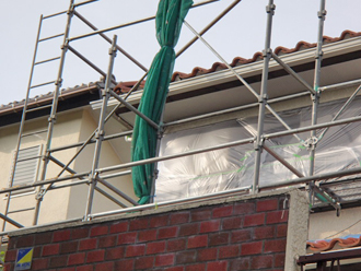 横浜市青葉区　足場架設