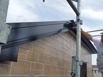 横浜市青葉区　破風板塗装