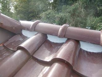 横浜市青葉区　漆喰詰め増し　2