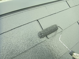 神奈川県 横浜市 青葉区 屋根塗装　外壁塗装 　屋根の上塗り2