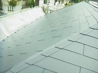 神奈川県 横浜市 青葉区 屋根塗装　外壁塗装 　屋根の上塗り完了