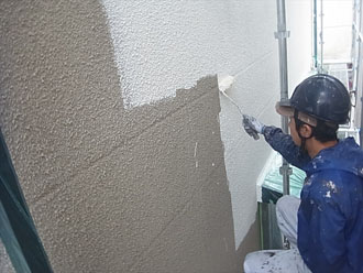 神奈川県 横浜市 青葉区 屋根塗装　外壁塗装　下塗り