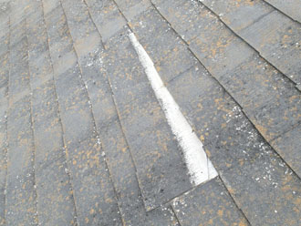 神奈川県　鎌倉市　積雪被害　屋根カバー工法　点検　屋根　スレートのずれ